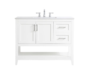 Elegant Lighting - VF16042WH - Single Bathroom Vanity - aubrey - White