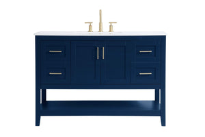 Elegant Lighting - VF16048BL - Single Bathroom Vanity - Aubrey - Blue