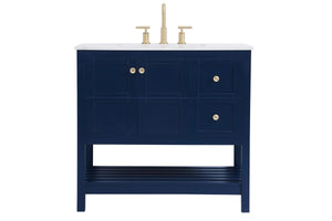 Elegant Lighting - VF16436BL - Single Bathroom Vanity - Theo - Blue