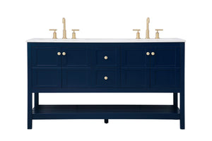 Elegant Lighting - VF16460DBL - Single Bathroom Vanity - Theo - Blue