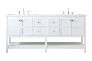 Elegant Lighting - VF16472DWH - Double Bathroom Vanity - Theo - White