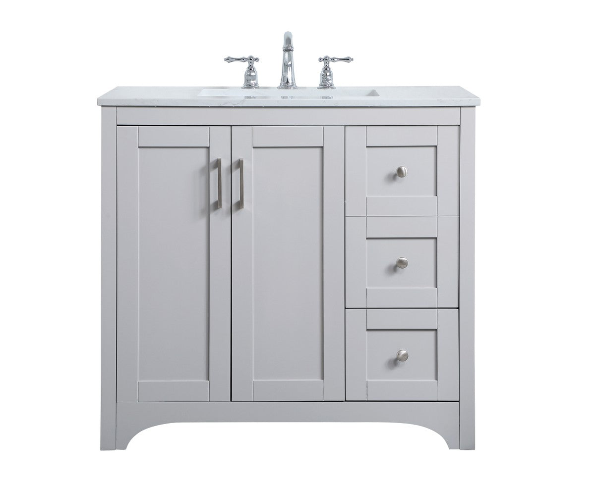 Elegant Lighting - VF17036GR - Single Bathroom Vanity - moore - Grey