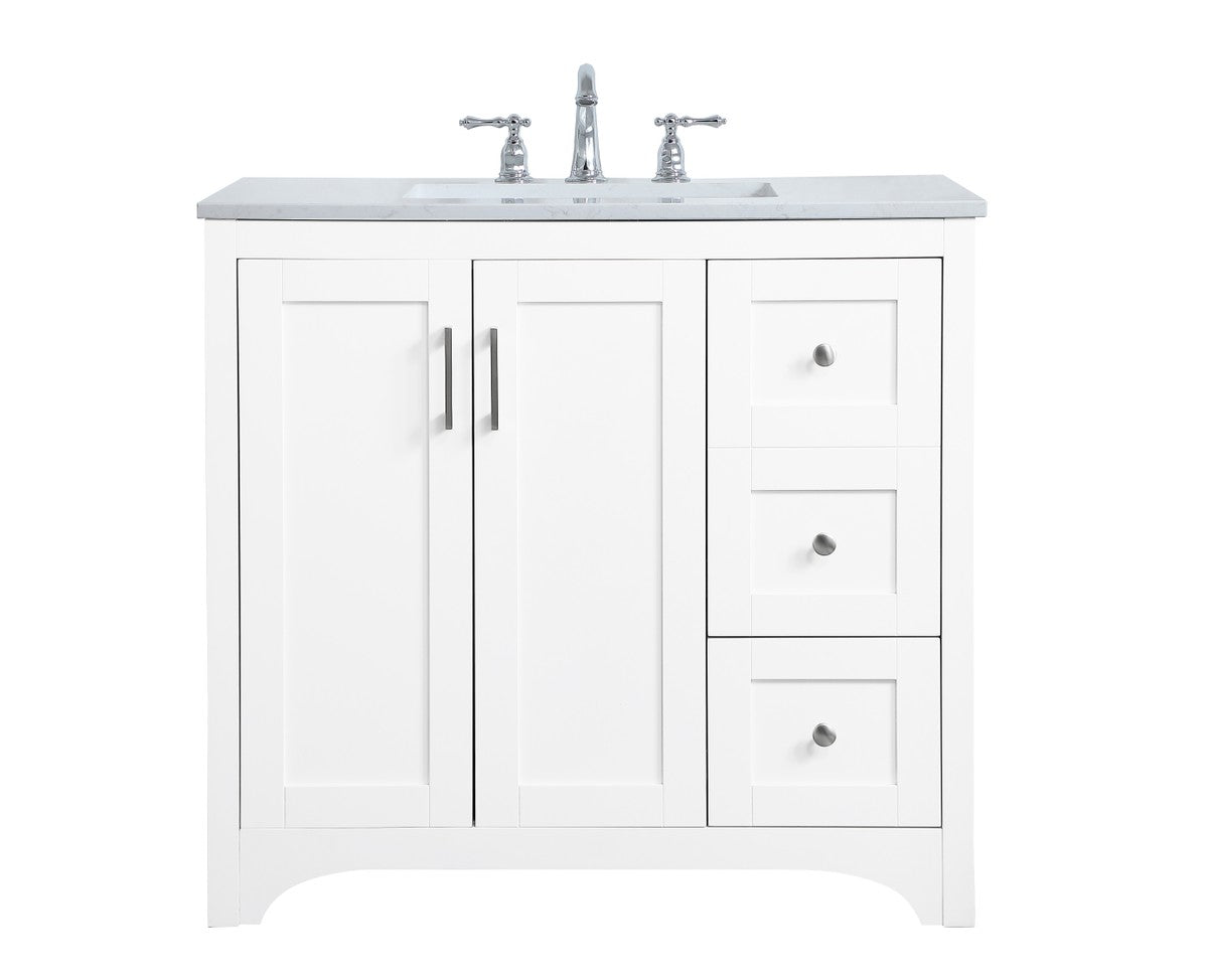 Elegant Lighting - VF17036WH - Single Bathroom Vanity - moore - White