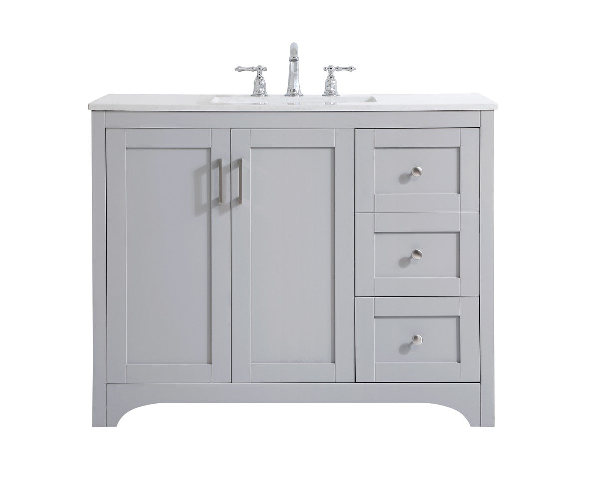 Elegant Lighting - VF17042GR - Single Bathroom Vanity - moore - Grey