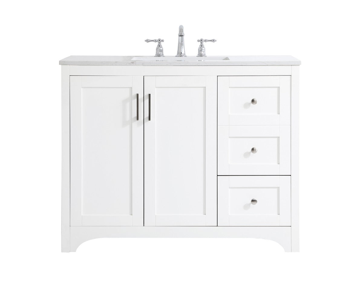 Elegant Lighting - VF17042WH - Single Bathroom Vanity - moore - White