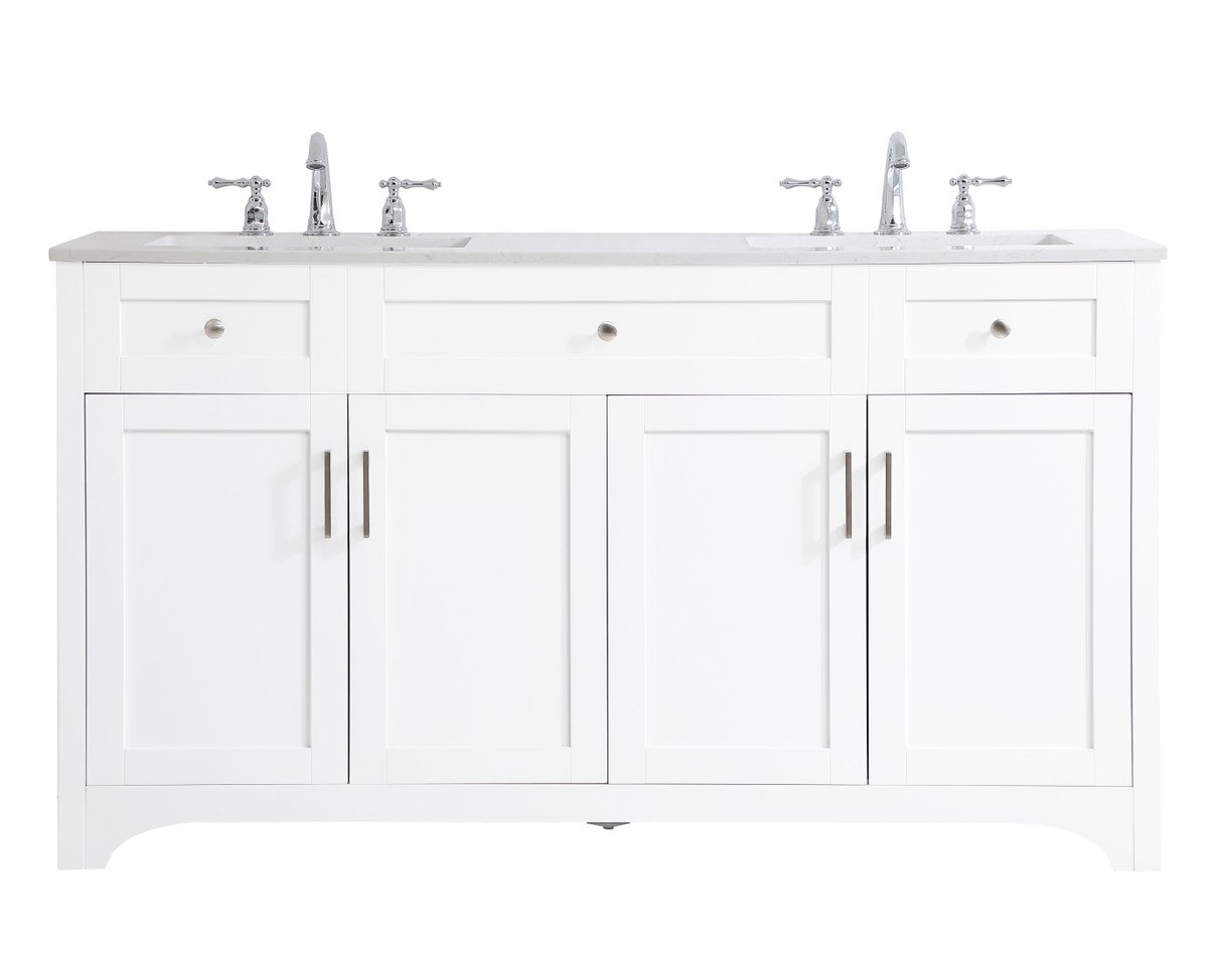 Elegant Lighting - VF17060DWH - Double Bathroom Vanity - moore - White