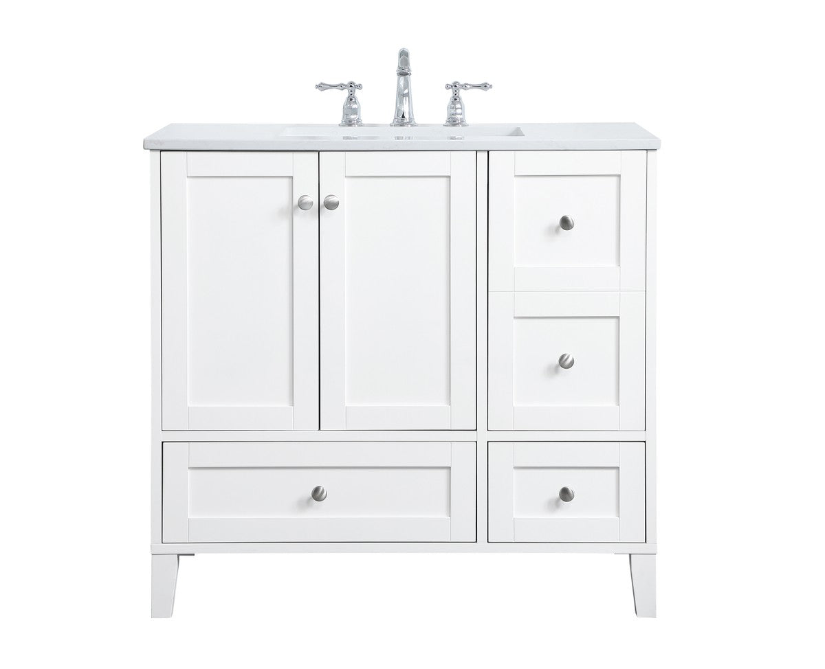 Elegant Lighting - VF18036WH - Single Bathroom Vanity - sommerville - White