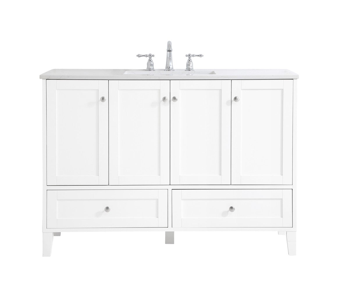 Elegant Lighting - VF18048WH - Single Bathroom Vanity - sommerville - White