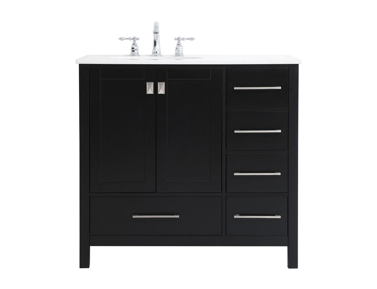 Elegant Lighting - VF18836BK - Single Bathroom Vanity - Irene - Black