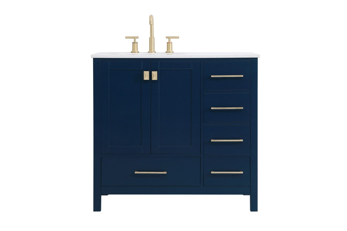 Elegant Lighting - VF18836BL - Single Bathroom Vanity - Irene - Blue