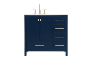 Elegant Lighting - VF18836BL - Single Bathroom Vanity - Irene - Blue