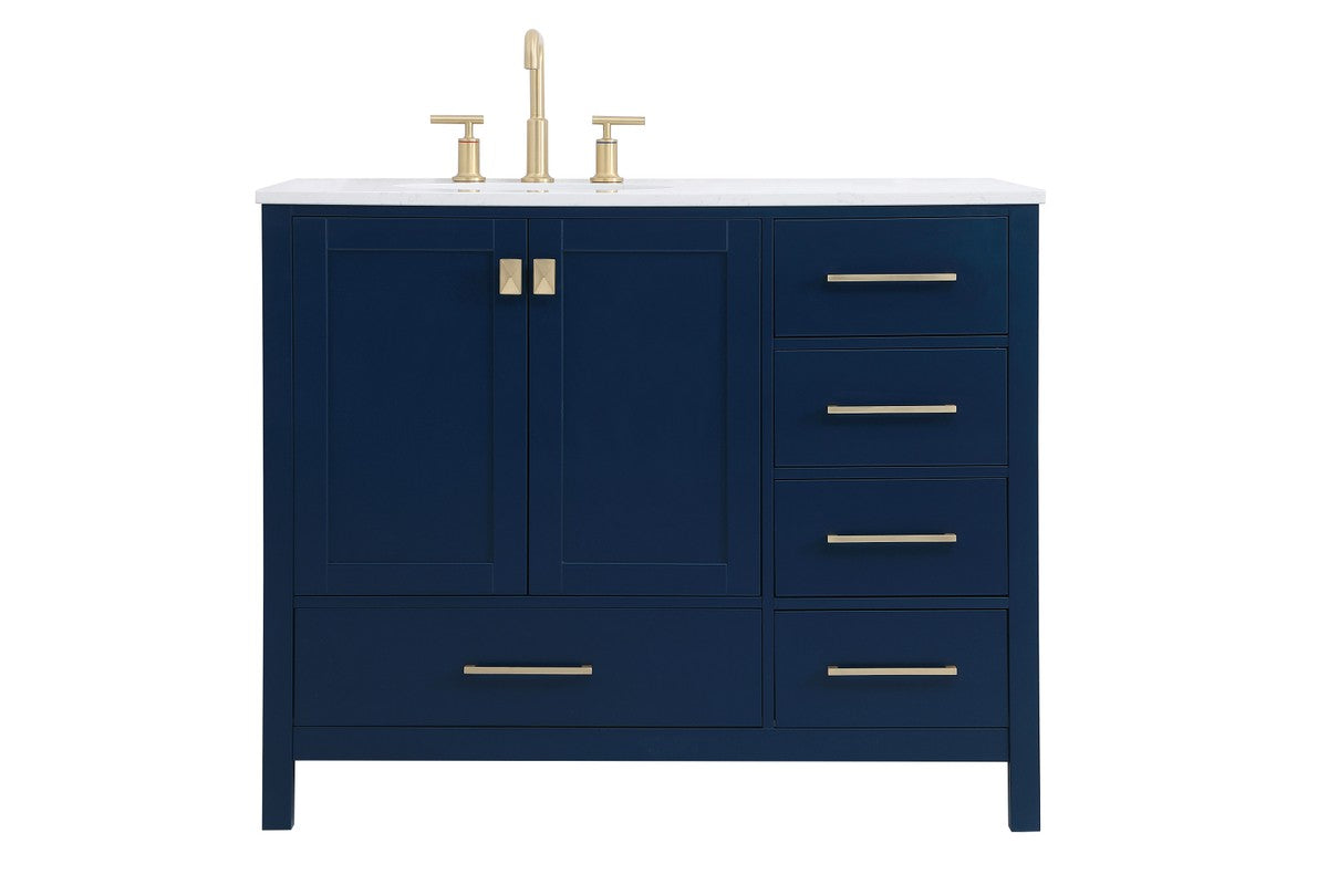 Elegant Lighting - VF18842BL - Single Bathroom Vanity - Irene - Blue