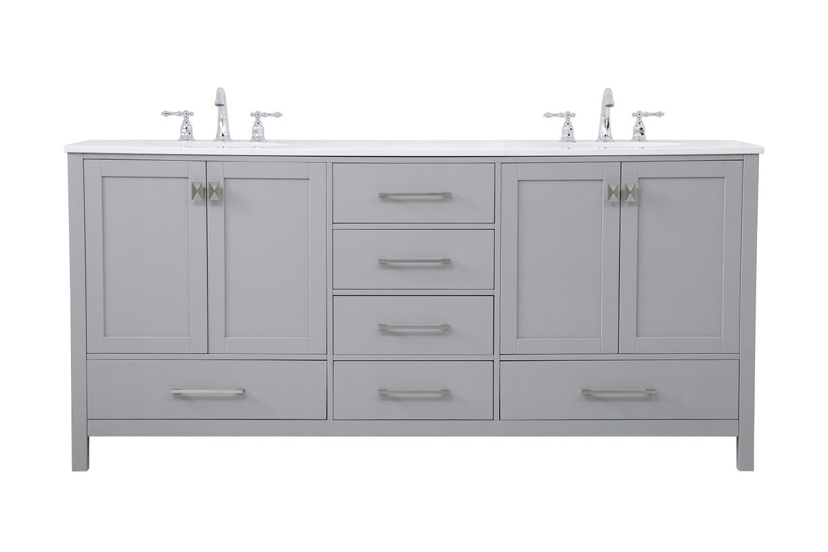 Elegant Lighting - VF18872DGR - Double Bathroom Vanity - Irene - Gray