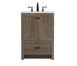 Elegant Lighting - VF2824WO - Single Bathroom Vanity - Soma - Weathered Oak