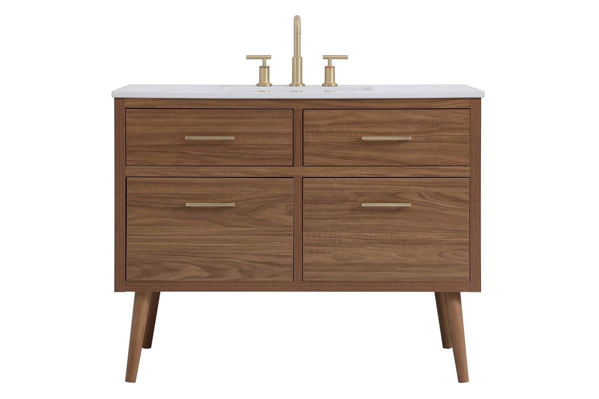 Elegant Lighting - VF41042WB - Bathroom Vanity Set - Boise - Walnut Brown