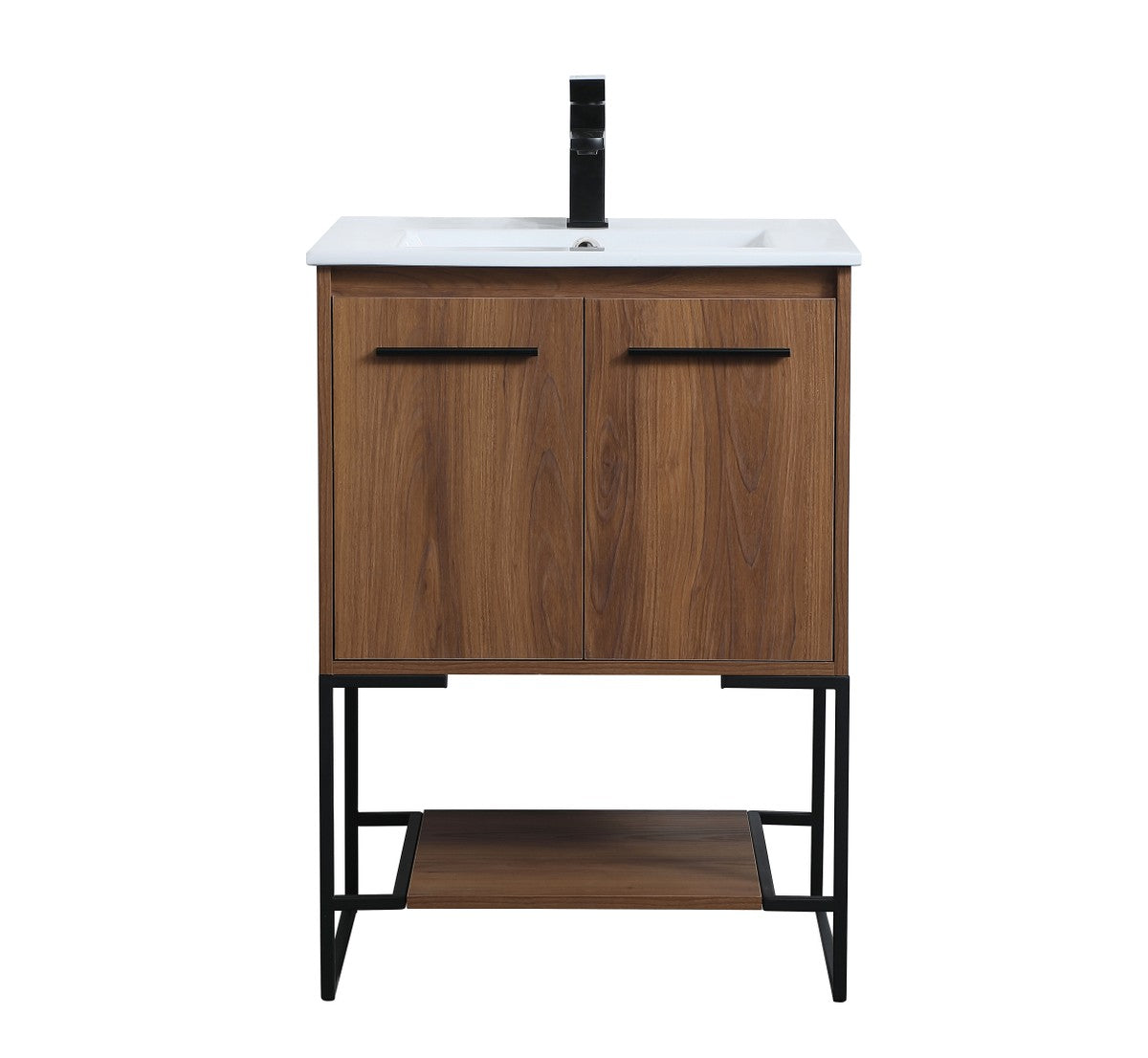 Elegant Lighting - VF42024WB - Single Bathroom Vanity - Gerard - Walnut Brown