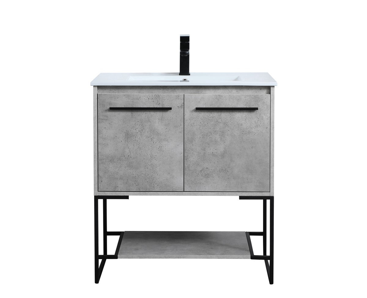 Elegant Lighting - VF42030CG - Single Bathroom Vanity - Gerard - Concrete Grey