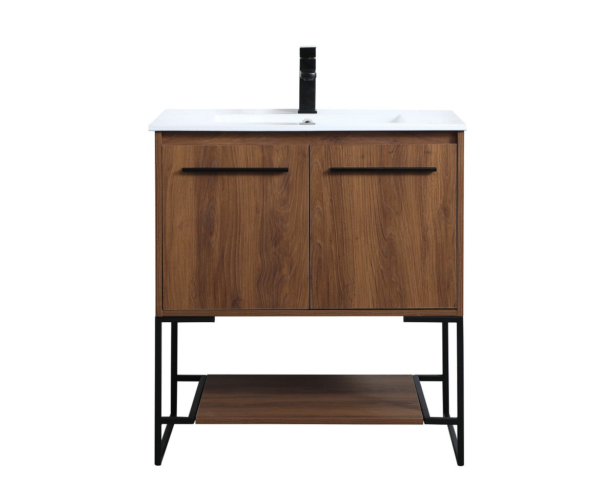 Elegant Lighting - VF42030WB - Single Bathroom Vanity - Gerard - Walnut Brown