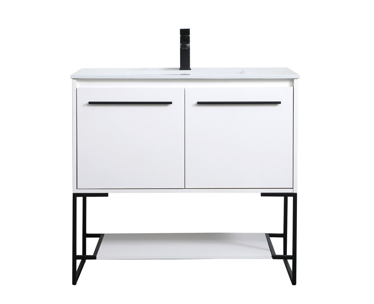 Elegant Lighting - VF42036WH - Single Bathroom Vanity - Gerard - White