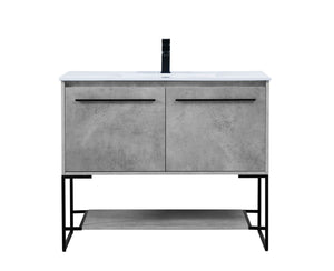 Elegant Lighting - VF42040CG - Single Bathroom Vanity - Gerard - Concrete Grey