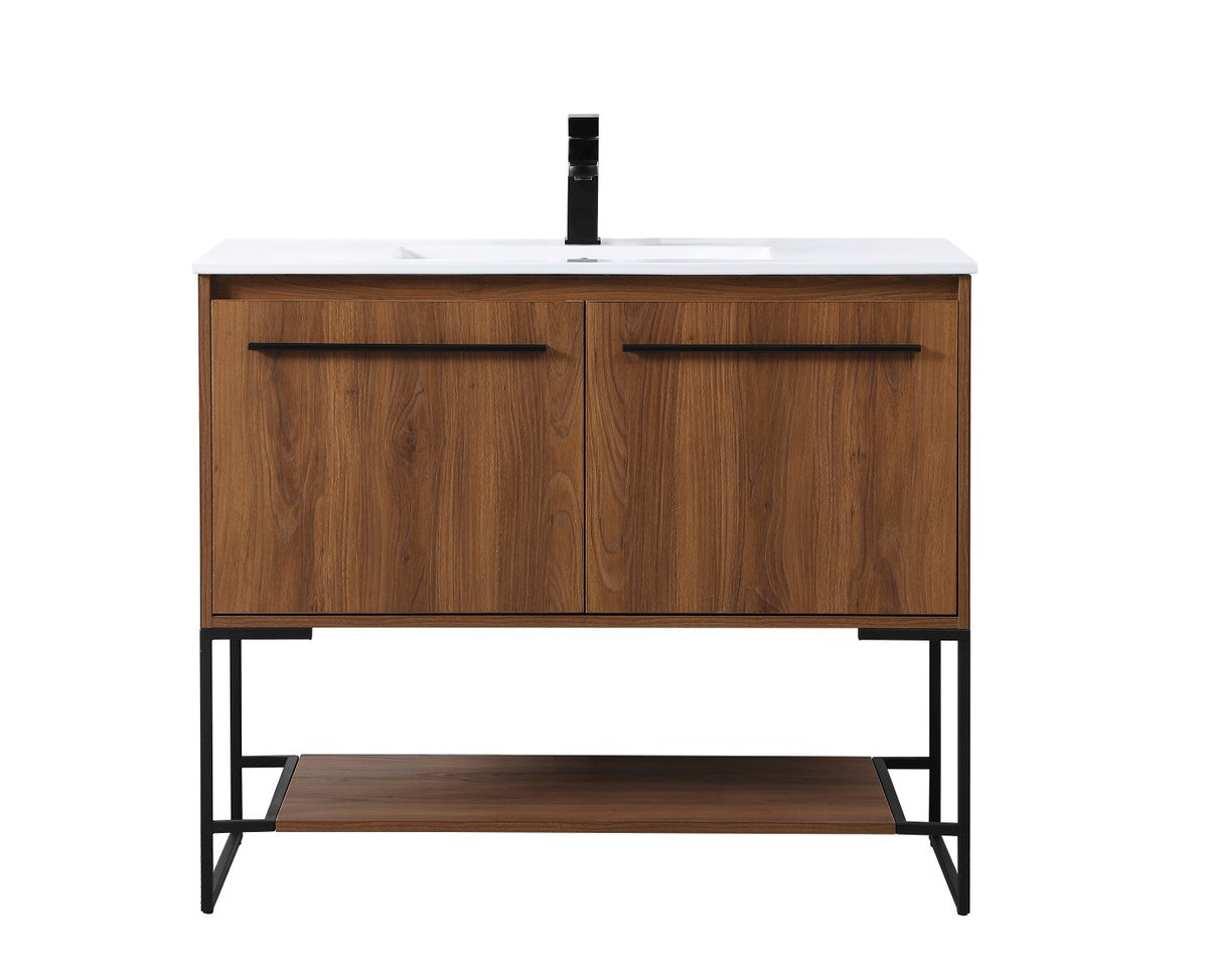 Elegant Lighting - VF42040WB - Single Bathroom Vanity - Gerard - Walnut Brown