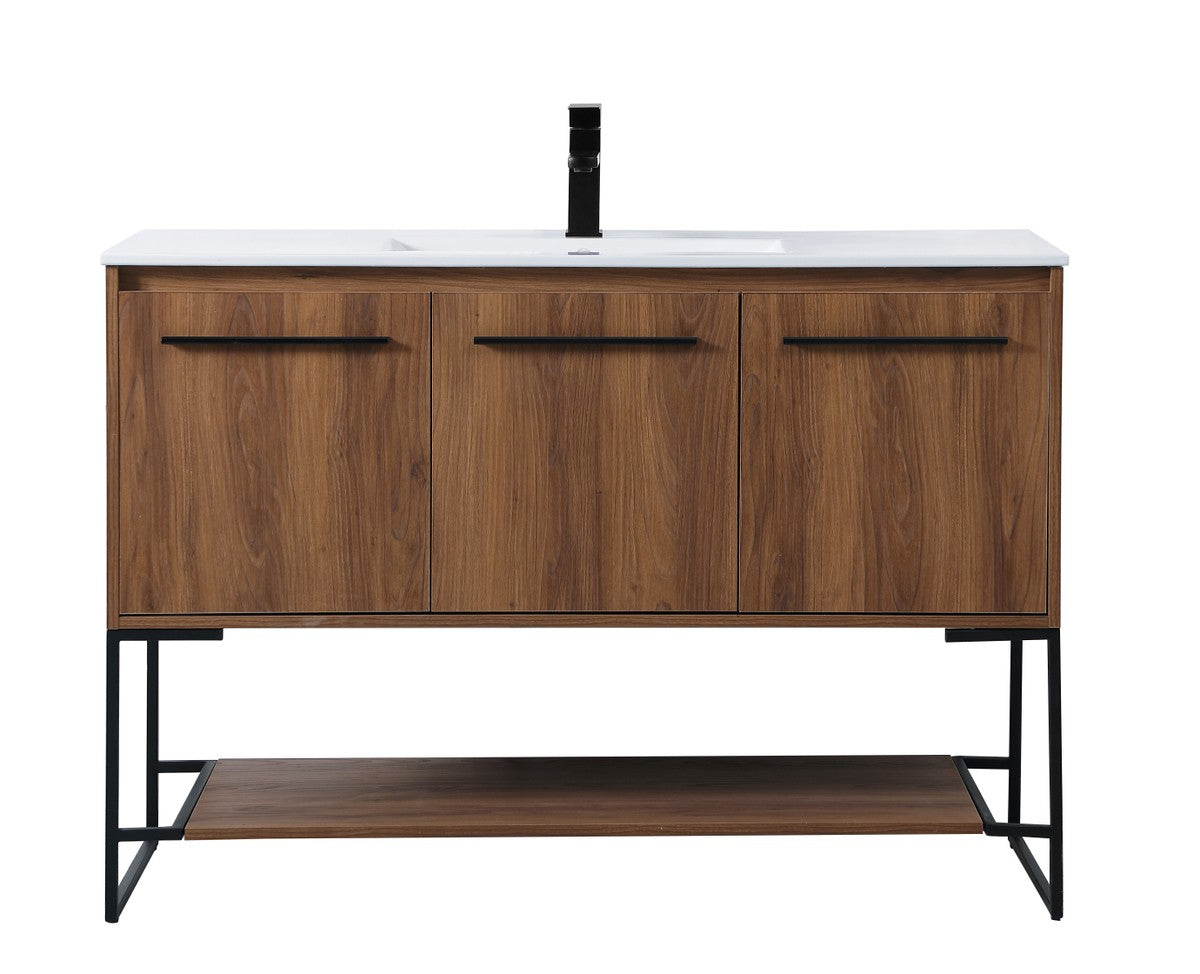 Elegant Lighting - VF42048WB - Single Bathroom Vanity - Gerard - Walnut Brown