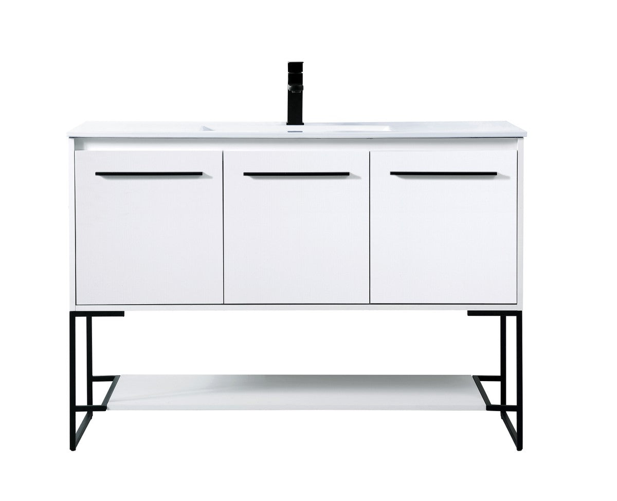 Elegant Lighting - VF42048WH - Single Bathroom Vanity - Gerard - White