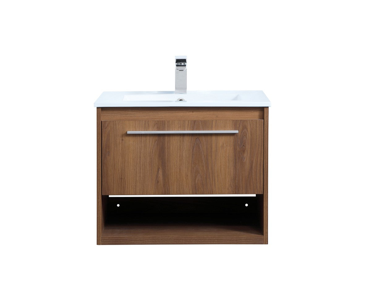 Elegant Lighting - VF43024WB - Single Bathroom Floating Vanity - Kasper - Walnut Brown