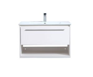 Elegant Lighting - VF43030WH - Single Bathroom Floating Vanity - Kasper - White