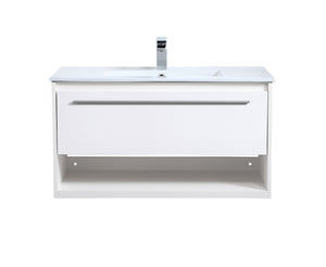 Elegant Lighting - VF43036WH - Single Bathroom Floating Vanity - Kasper - White