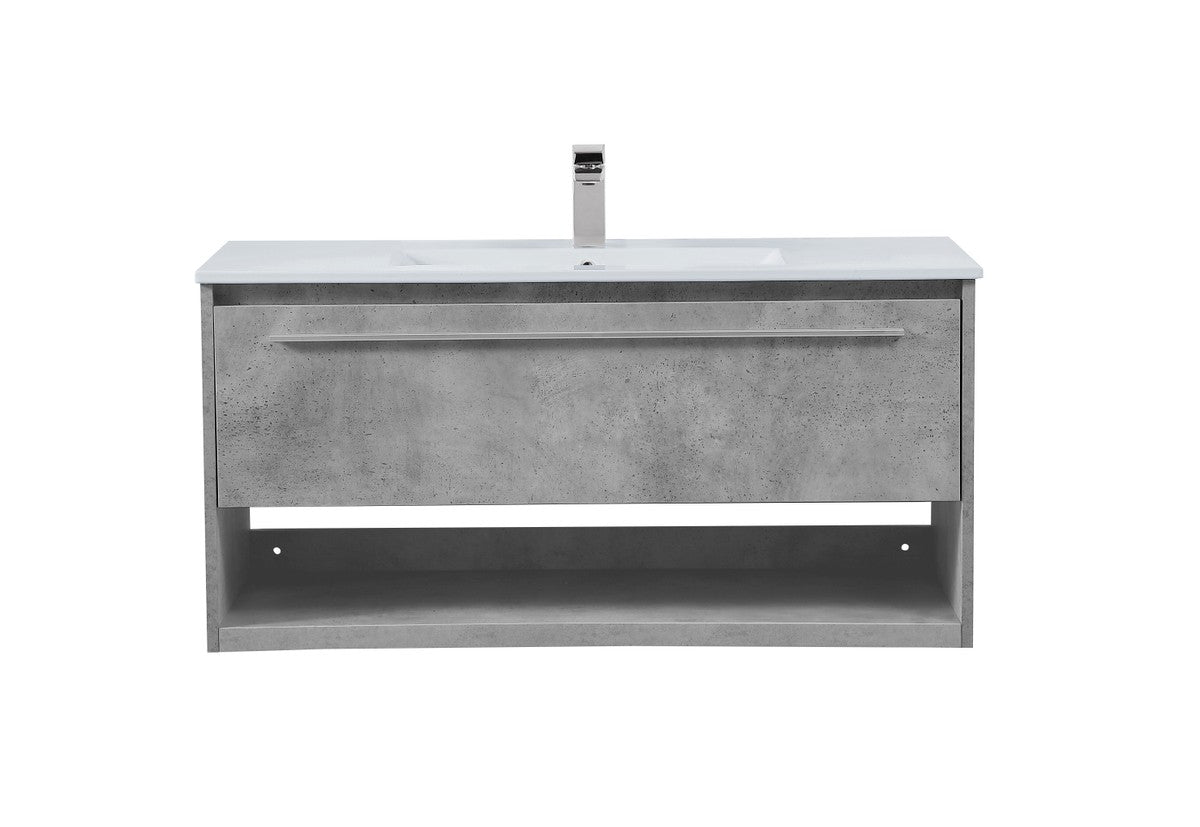 Elegant Lighting - VF43040CG - Single Bathroom Floating Vanity - Kasper - Concrete Grey