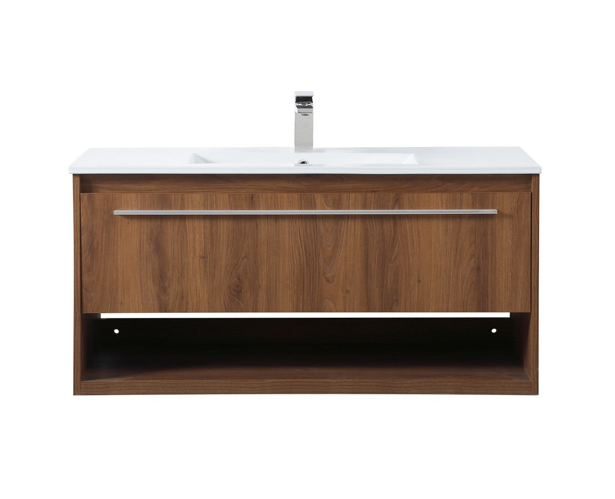 Elegant Lighting - VF43040WB - Single Bathroom Floating Vanity - Kasper - Walnut Brown