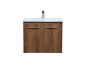 Elegant Lighting - VF44024WB - Single Bathroom Floating Vanity - Rasina - Walnut Brown