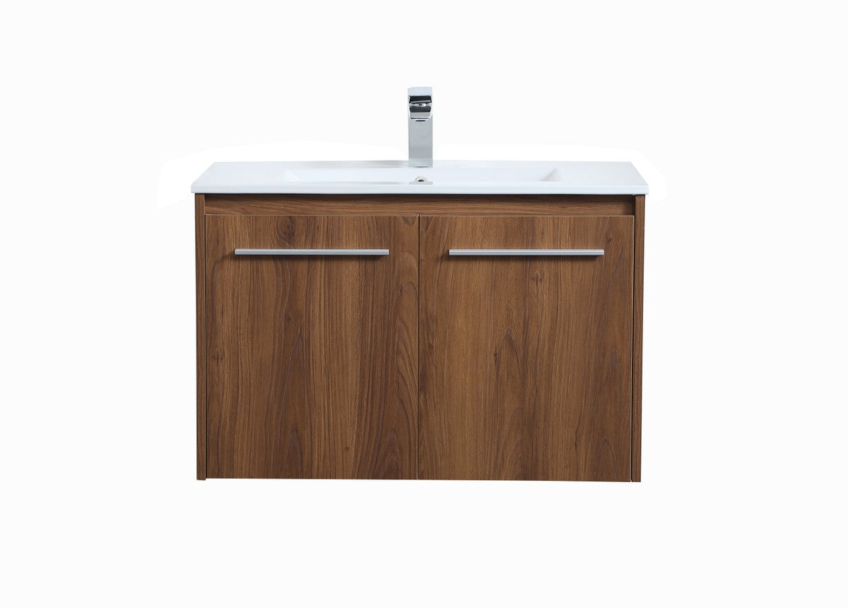 Elegant Lighting - VF44030WB - Single Bathroom Floating Vanity - Rasina - Walnut Brown