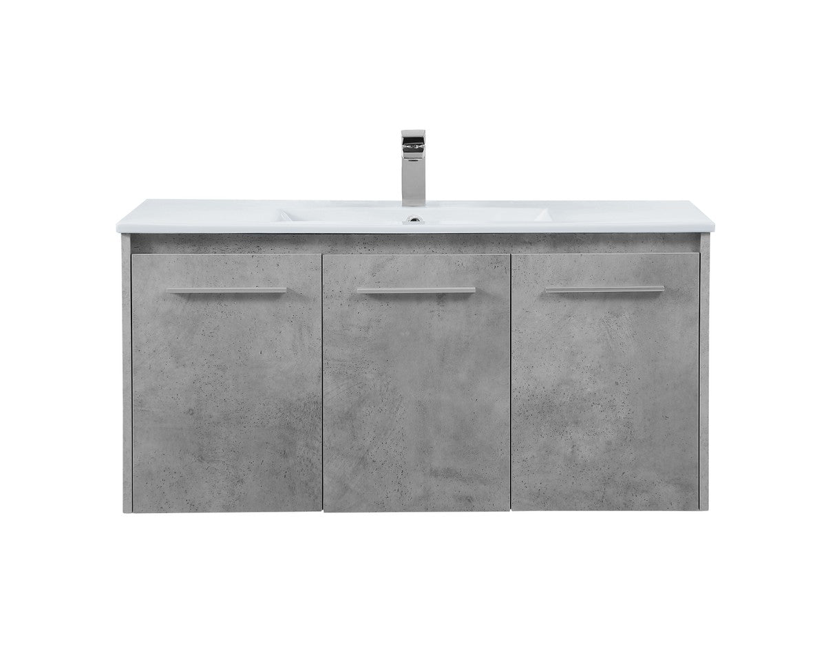 Elegant Lighting - VF44040CG - Single Bathroom Floating Vanity - Rasina - Concrete Grey