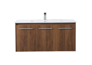 Elegant Lighting - VF44040WB - Single Bathroom Floating Vanity - Rasina - Walnut Brown