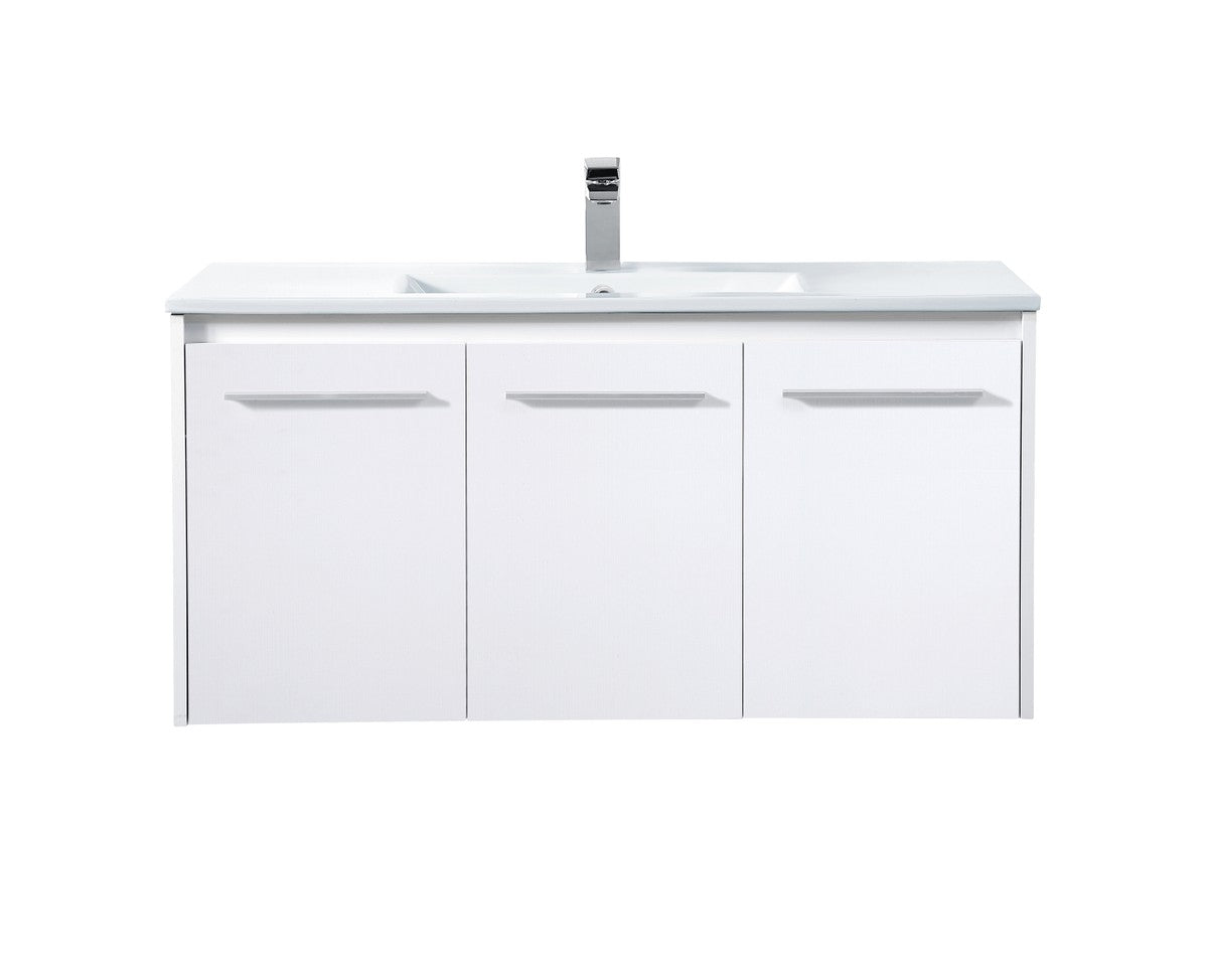 Elegant Lighting - VF44040WH - Single Bathroom Floating Vanity - Rasina - White