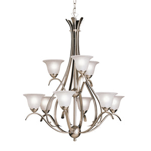 Kichler - 2520NI - Nine Light Chandelier - Dover - Brushed Nickel