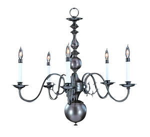 Framburg - 9125 MB - Five Light Chandelier - Jamestown - Mahogany Bronze