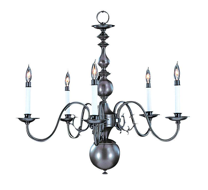 Framburg - 9125 MB - Five Light Chandelier - Jamestown - Mahogany Bronze