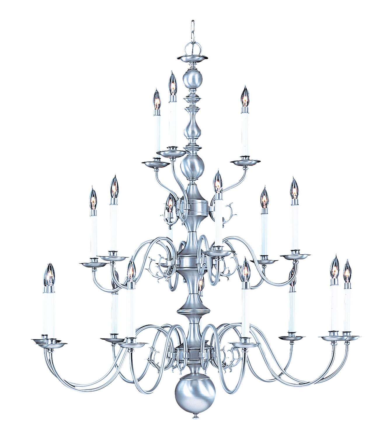 Framburg - 9148 SP - 18 Light Foyer Chandelier - Jamestown - Satin Pewter