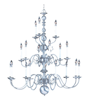 Framburg - 9148 SP - 18 Light Foyer Chandelier - Jamestown - Satin Pewter