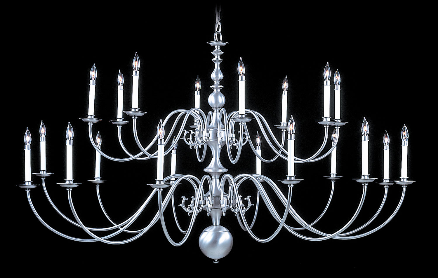 Framburg - 9145 SP - 20 Light Foyer Chandelier - Jamestown - Satin Pewter