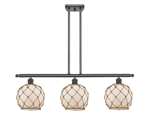 Innovations - 516-3I-BK-G121-8RB - Three Light Island Pendant - Ballston - Matte Black