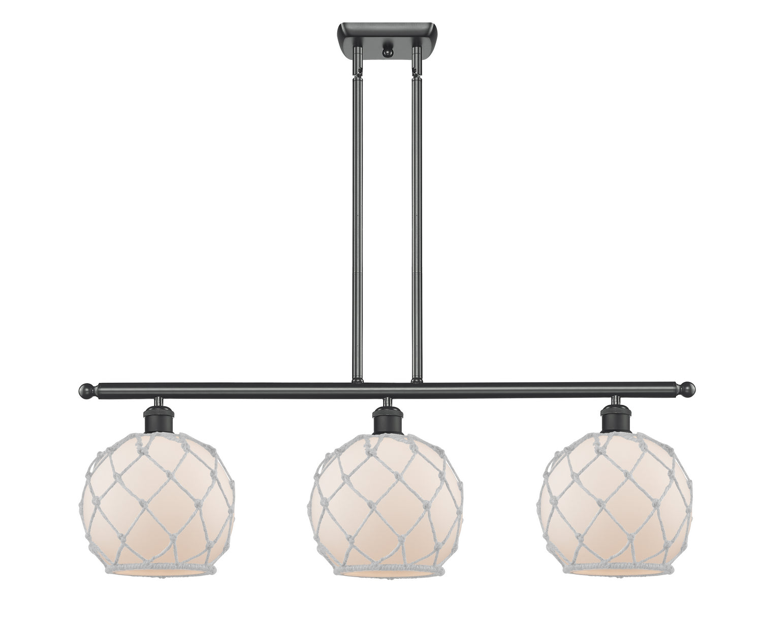 Innovations - 516-3I-BK-G121-8RW - Three Light Island Pendant - Ballston - Matte Black