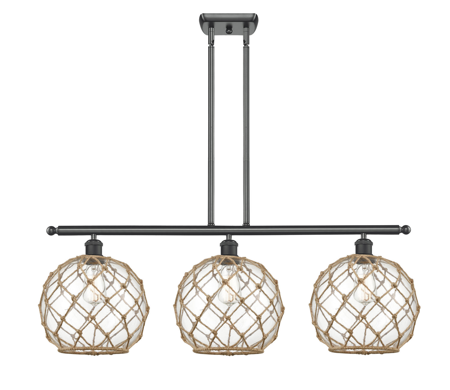 Innovations - 516-3I-BK-G122-10RB - Three Light Island Pendant - Ballston - Matte Black