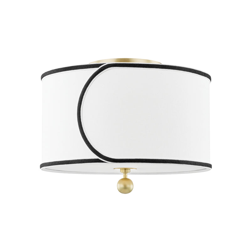 Mitzi - H381602-AGB - Two Light Semi Flush Mount - Zara - Aged Brass