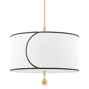 Mitzi - H381701L-AGB - Three Light Chandelier - Zara - Aged Brass