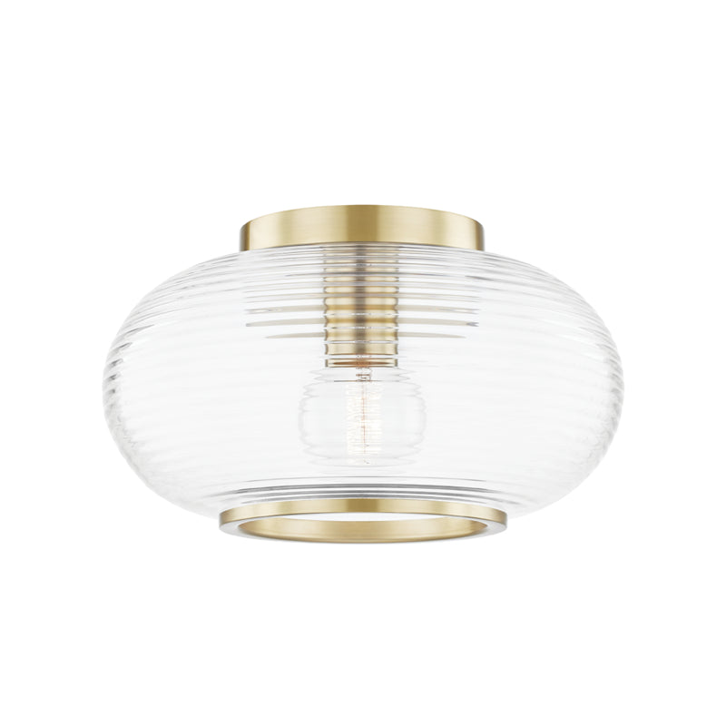 Mitzi - H418501-AGB - One Light Flush Mount - Maggie - Aged Brass