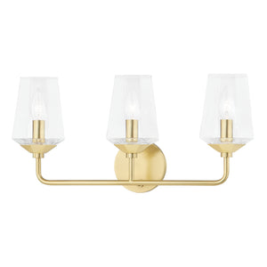 Mitzi - H420303-AGB - Three Light Bath and Vanity - Kayla - Aged Brass